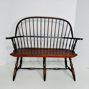 Three Hands Crop Vintage Doll Furniture Miniature Wooden Bench Brown 96037 Appro